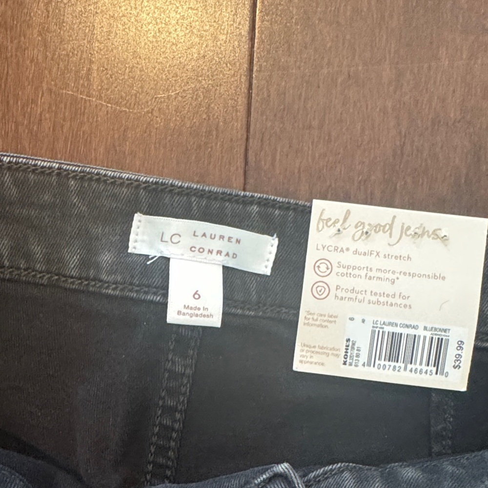 Lauren Conrad Women's Black Wide-Leg Jeans - Picture 2 of 3
